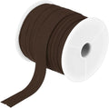 MECCANIXITY 1/2 Inch Single Fold Bias Tape Cotton Continuous Bulk Bias Tape for Sewing,Seaming Quilting Hemming Binding Crafts (Brown 25 Yards)