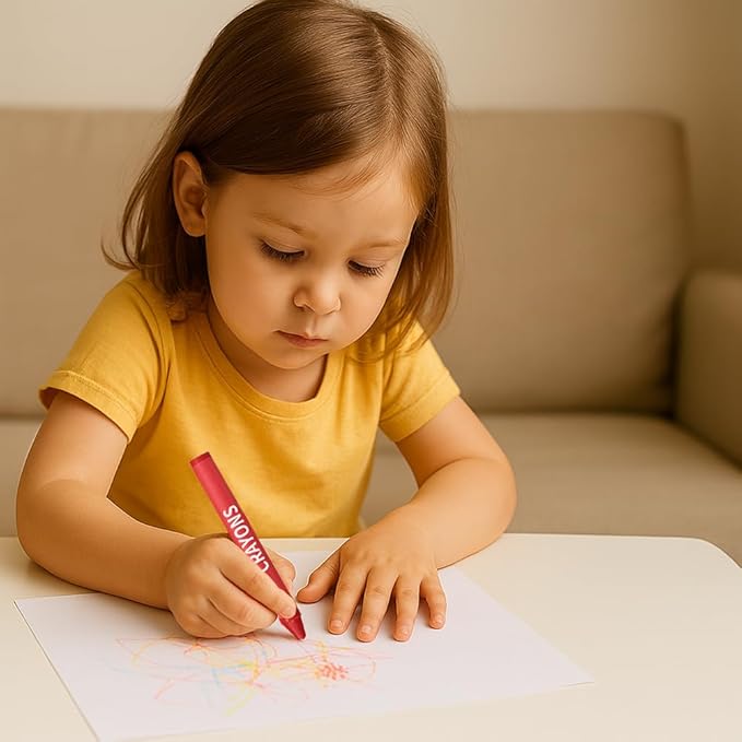 Rarlan Crayons Bulk, 6 Colors, 8 Boxes, 48 Count Crayons
