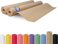 Brown Paper Roll 24" x 1200" (100 feet), Pack of 2 - USA-Made Thick Kraft Paper Roll 50lb Thickness for Packing, Shipping & Crafts/Arts - 100% Recycled Natural Craft Wrapping Material by IDL Packaging