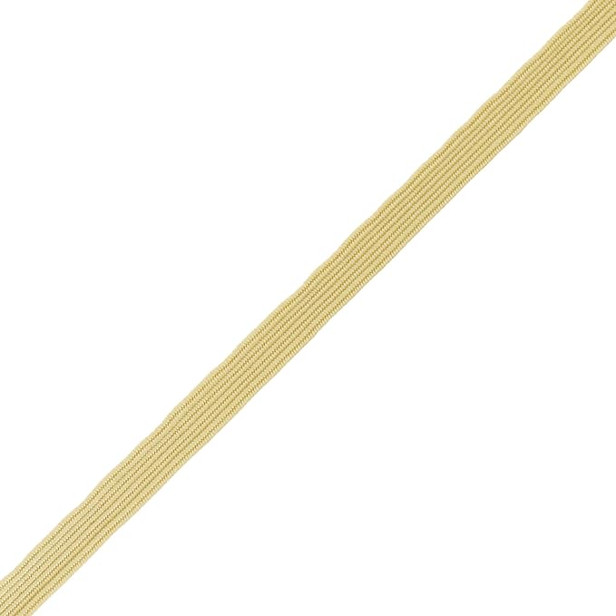 Mandala Crafts 6mm 50 Yds Roll of Beige Elastic Bands for Sewing - 1/4 Flat Elastics Cord - 1 4 Inch Braided Stretch Straps for Crafting