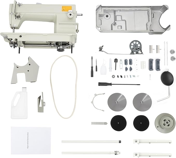 Leather Sewing Machine 3000 stitches/min, Heavy Duty Sewing Machine Tailoring Machine, Thick Material Leather Sewing Tool Without Motor for Workshops, Garment Stores(3000 stitches/min)