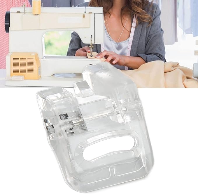 R Presser Foot, Wear Transparent Texture Plastic Material Leather Presser Foot for Viking Embroidery Machine Designs Accessories