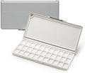 MEEDEN Watercolor Palette with Lid: 33 Wells Airtight Folding Paint Palette with Large Mixing Tray - Empty Acrylic Painting Art Pallet 12.5''x 6.5'' Grey