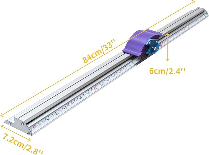 27 1/2" Manual Paper Cutter with Dual Measurement Ruler, Sliding Trimmer for Foam Board, Photos, PVC Film & PET Sheets, 30 Spare Blades Included