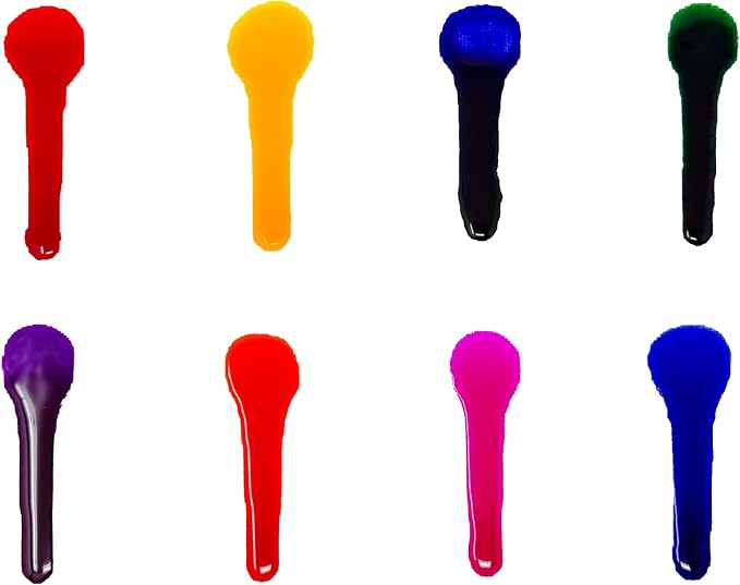 milo Liquid Watercolor Paint Set of 8 Colors | 4 oz Bottles | Washable, Safe and Non-Toxic | Made in USA | Arts & Crafts Paints for School Supplies and Painting Set | Easy to Pour Fluid Bottles