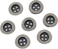 50PC Metal Buttons 4 Hole Antique Silver Round Vintage Sewing Buttons 10mm