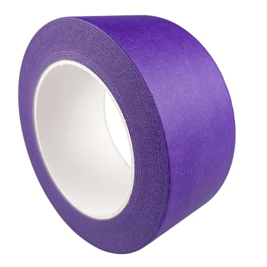 2 Inch Purple Wide Masking Tape, Purple Painters Tape for Home, Office, School Stationery, DIY Art, Crafts, Labeling (2 Inch X 55 Yard)