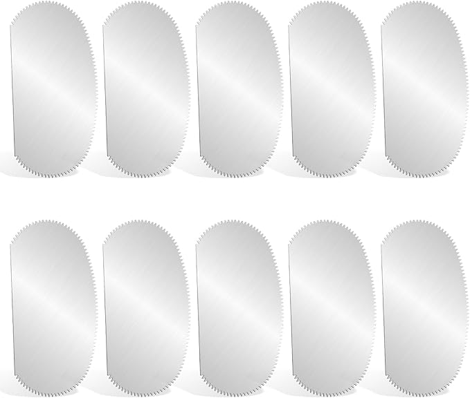 10 Pcs Stainless Steel Clay Scraper, Steel Pottery Tools Clay Ribs Serrated Sculpture Cutter Scraper Crafts Tool Ceramics Sculpting Tools Kits for Texturing Artists Modeling Potter