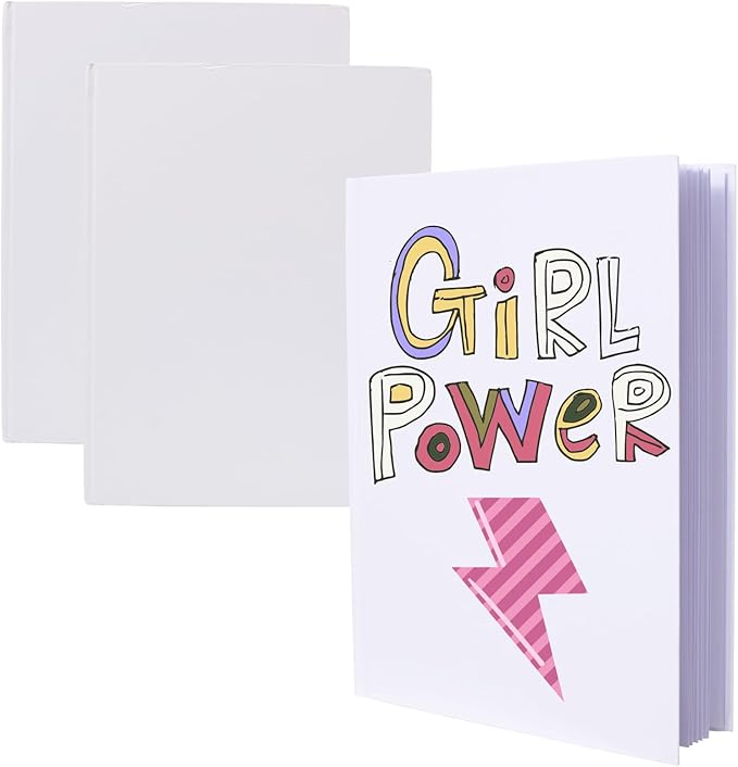3 Pack Hardcover Blank Book,8.5x11 Inch Unlined Sketchbook Journal - 18 Sheets/36 Pages Each, Bulk Pack of White Hardcover Blank Books for Writing, Drawing Make Your Own Book, Multi-Purpose for Students & Adults
