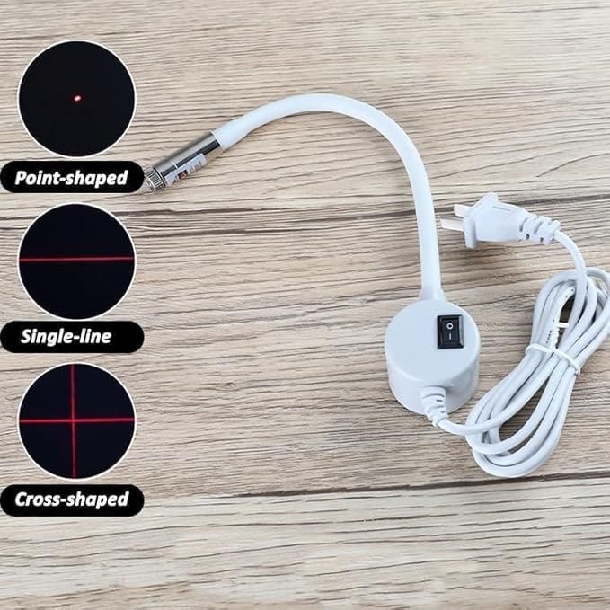 Magnetic Positioning Quilting Light for Sewing Machine, Red Guide Line Tool, Sewing Light Straight Stitch Seam Guide, With Adjustable Dot/Straight Line/Crosshair Projection (1Pc, Dot)