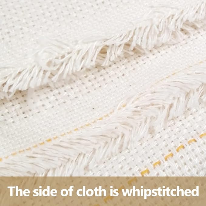 82.7x78.7in Large Size Primary Tufting Cloth with Marked Lines, Premium Monks Cloth Punch Needle Cloth Fabric for Tufting Gun, Rug-Punch, Punch Needle, Tuft Word Art Embroidery Crafts Favors