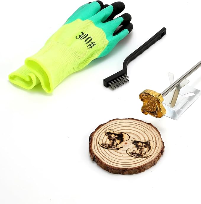 Bass Fishing Branding Iron Stamp, 1 1/2" Wood Branding Iron Personalized Logo for Meat, Burger, Wood, Hats with Full Set Tools