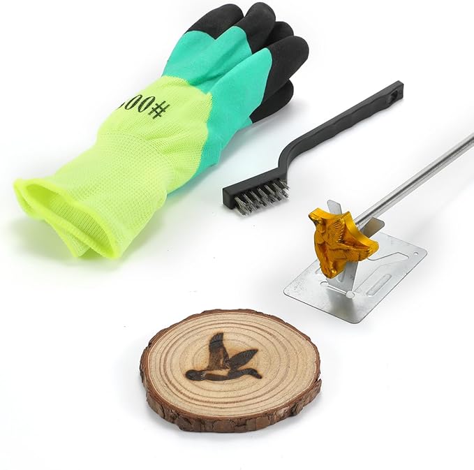 Flying Duck Branding Iron, 1 1/2" Brass Branding Iron Stamp for Hats Wood Leather