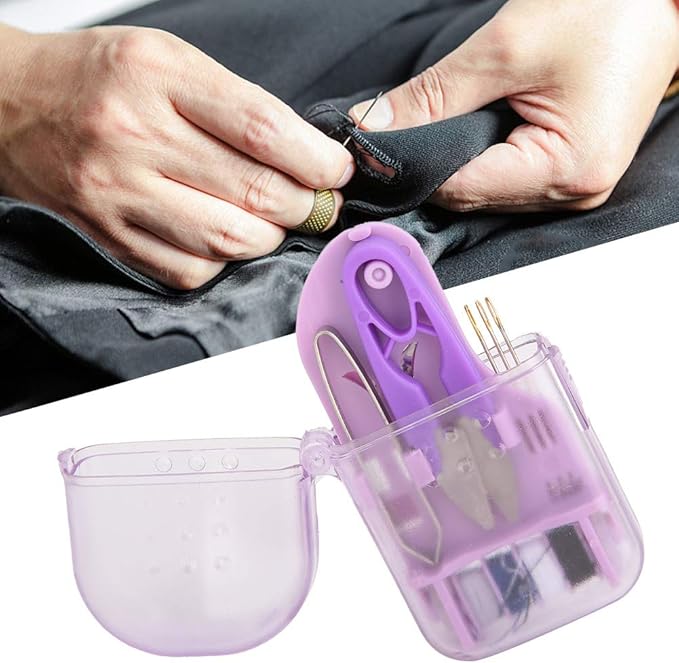 Travel Sewing Kit Mini, Portable Needle and Thread Kit Emergency Sewing Kit Travel Sewing Kit For Adults Plastic Scissors Sewing Needles Thread Buttons for Sewing,Crafts,Yarn