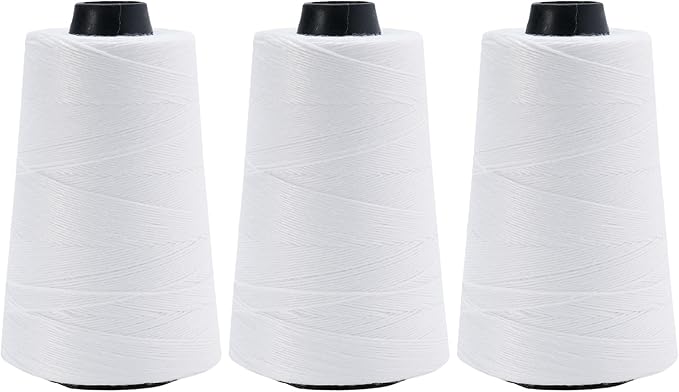 2200 ft Roll Thread Cones for Heavy Duty Bag Sewing Closer - Portable Electric Bag Sewing Machines Compatible High Strength Single-Ply Thread Set - Nylon, Bracelet Making, Burlap, Bag Closing