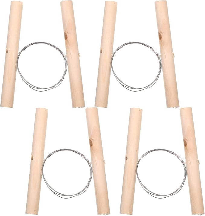 DOPENSPI 4PCS Wire Clay Cutter, 26.4Inches Wood Handle Cutting Pottery Tool Cheese Plasticine Dough Cutting Pottery Tools Cut Off Tools for Clay Artists
