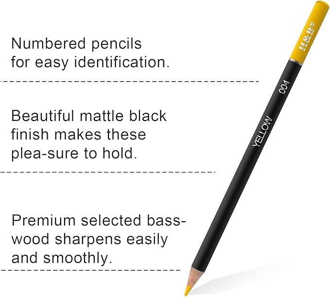H & B 72 Colored Pencils Kit, Oil-Based Soft Core Art Supplies for Adults and Beginners, Ideal for Sketching and Shading, Professional Drawing Pencil Set