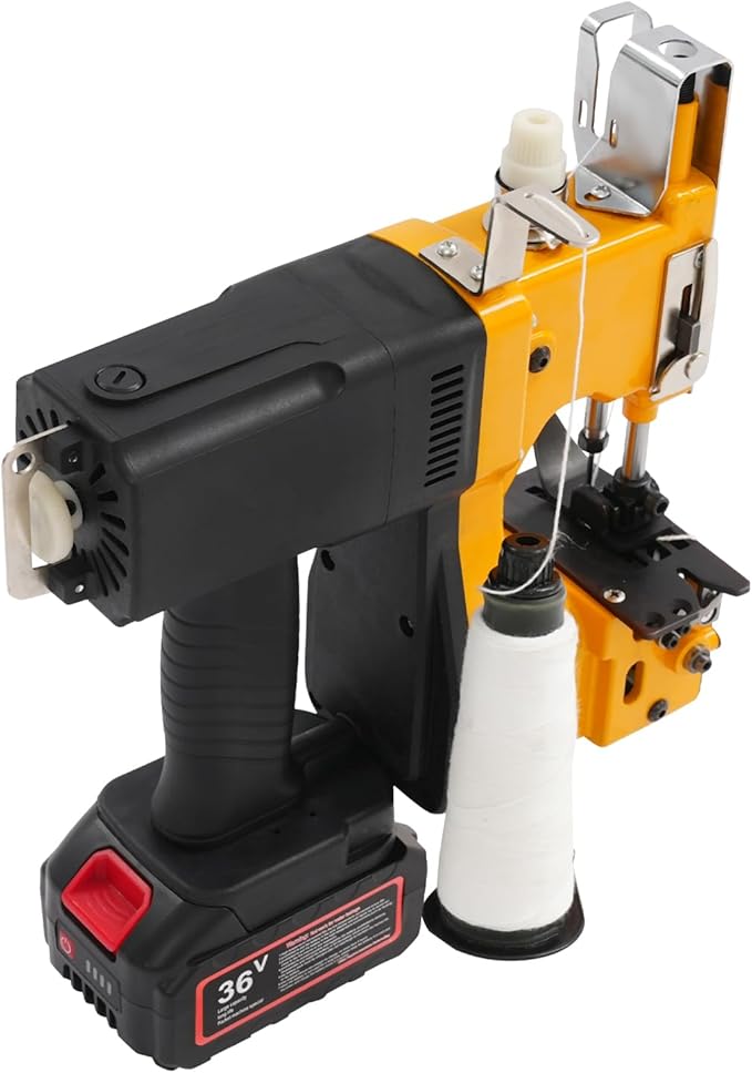 Handheld Cordless Bag Sewing Machine, Electric Bag Stitching Machine High Speed Bag Sealing Machine, Portable Battery Bag Sewing Closing Stitcher for Burlap Sack, Canvas, Feed Sacks, Seed Bags