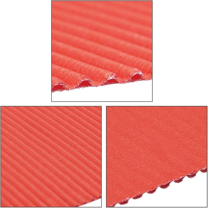 uxcell 10pcs Corrugated Cardboard Paper Sheets,Red,7.87-inch x 11.81-inch,for Craft and DIY Projects