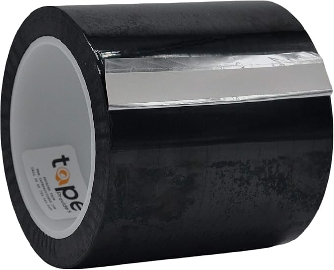WOD MPFT2 Black Metalized Polyester Mylar Film Tape with Acrylic Adhesive, 6 inch x 72 yds. Vibrant Mirror Black Tape, Decor Tape for Detailing Accent Wall, Graphic Arts, Car and Boat Trim