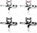 YUXIANLB 4pcs Knitting Crochet Loop Ring for Fingers Metal Open Yarn Guide Crochet Rings Adjustable Braided Faster Knitting Thimbles Holders Accessories for Crochet Mother Grandma Gifts (Multicolor B)