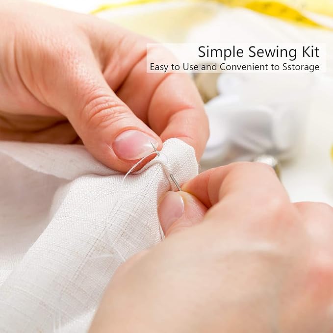 Tatuo Travel Sewing Kits Thread Repair Kit with Needles, Threads, Button, Pin for Hotel Amenities Necessities, 6 Colors (200)