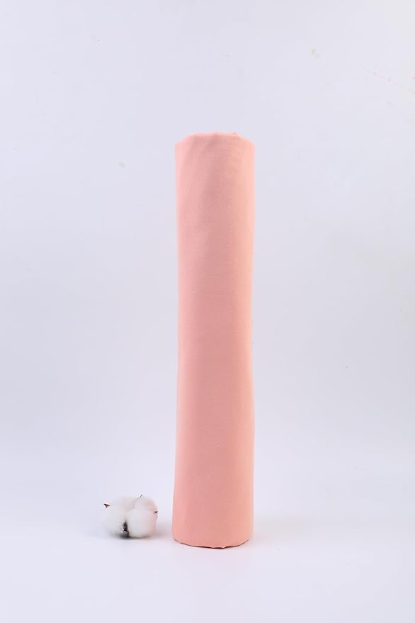 Pink Cotton Fabric for Sewing 59 Inch Wide Natural 100% Cotton Poplin Fabric by The Yard Soft Embroidery Cotton Material Apparel Cloth (Pink, 1 Yard)