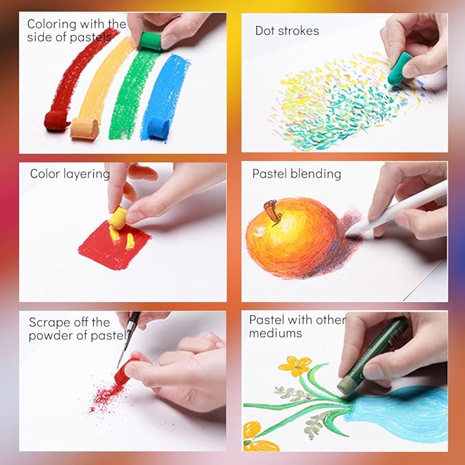 Paul Rubens Professional Soft Pastels, 40 Portrait Colors Chalk Pastels Vibrant Smooth and High Adhesion for Painting, Drawing, Blending, Crafting, Ideal Art Supplies for Artists, Beginners