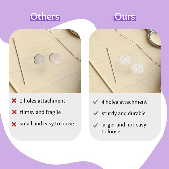 100 Pcs Clear Buttons for Sewing 0.45" (11 mm) 4 Hole 18L Transparent Round Plastic Button Bulk Sewing Crafts Replacement Buttons for Shirt Dress Pants Skirt Shorts Replacement Decorative DIY Arts