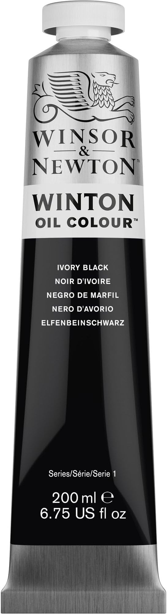 Winsor & Newton Winton Oil Color, 200ml (6.75-oz) Tube, Ivory Black