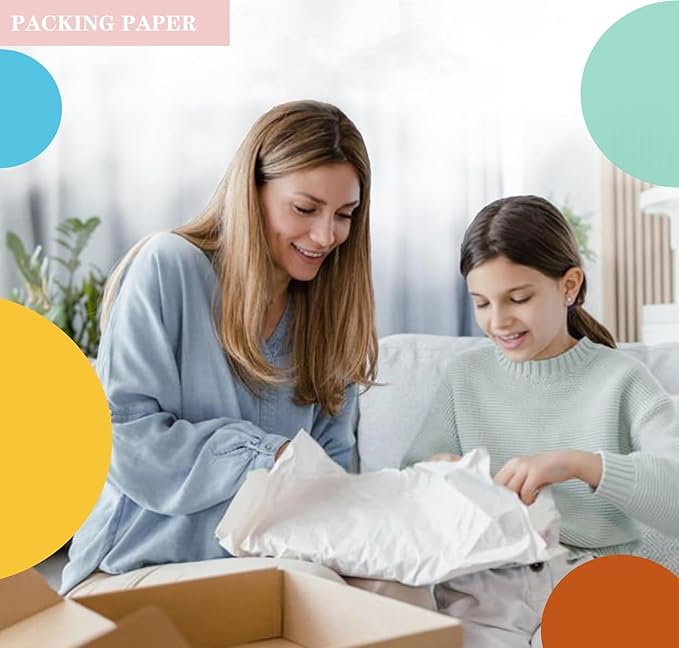20”x 30”Kraft Paper Sheets Bulk White Paper, Large Craft Paper for Arts, Drawing, DIY Projects, White Wrapping for Gift Shipping Packaging 200 Sheets