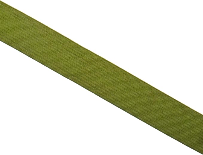 Mandala Crafts Wide 1 Inch Olive Elastic Bands Spool for Pants Waistbands Sewing and DIY Crafts, 50 YD Stretchy Flat Fabric Strap Knit Elastic Band for Wig