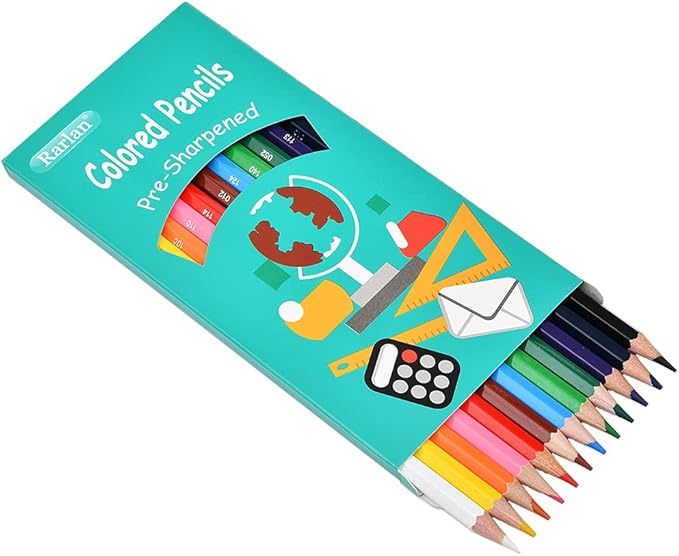 Rarlan Colored Pencils Bulk, Pre-sharpened Colored Pencils for Kids, 12 Assorted Colors, Pack of 96, Coloring Pencils 1152 Count