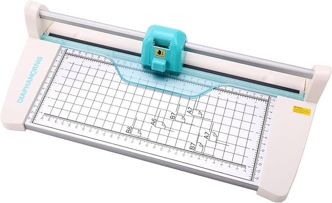 4-in-1 Rotary Paper Trimmer,Portable Rotary Paper Cutter for Crafting with Visual one-Click Blade Switching,Straight, Perforating,Wavy,Folding,12IN Cutting Length for Cardstock,Photos,Scrapbooking