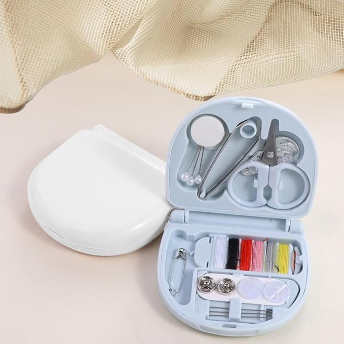 ZYMJBB Mini Travel Sewing Kit, 2Packs Portable DIY Supplies,Emergency Repair Kit with Threads, Beginner Friendly,Needles,Scissors for Travel, Business, College, Camping, Home Use