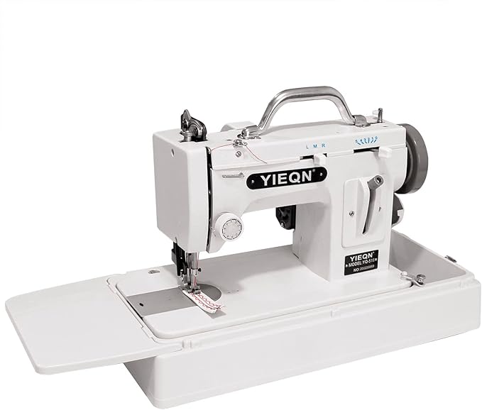 YQ-518 Portable Walking-Foot/Zigzag Sewing Machine with Carrying Case - for Sewing and Repairing Thick Materials
