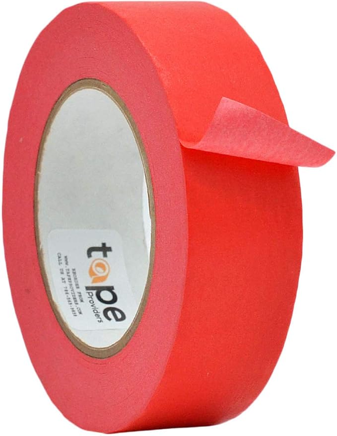 WOD CFTC6 Console Artist Tape Made in USA Red, 1.5 inch x 60 yds. Flatback Paper Marking/Labeling Tape Residue Free, for Watercolor Paper to Prevent Tearing