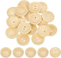 uxcell 30Pcs Wooden Buttons, 38mm(1.5 Inch) 2 Hole Round Wood Sewing Button Craft for Sewing DIY Craft Clothing, Natural Wood