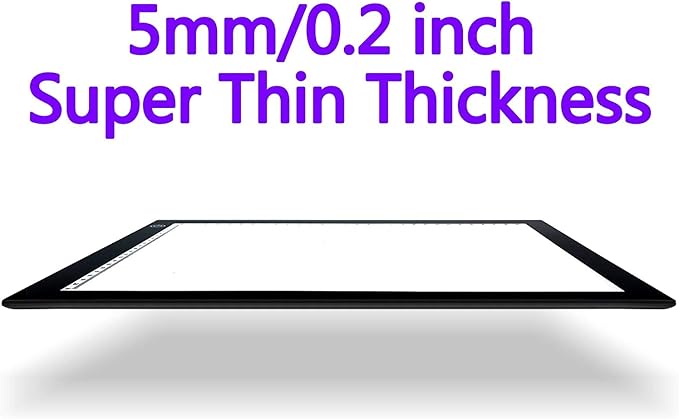 Big Sale ! A4 LED Light Box for Tracing, 60 LEDs Light Pad with Scale Ultra-Thin Continuously Brightness Adjustment USB LED Copy Board for Tracing, Tattoo Drawing or X-ray Viewing.