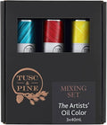 Tusc & Pine Artist Oil Paint - Mixing Colors, Set of 3 40 ml, Non-Yellowing, Rich & Creamy Consistency, Maximum Pigment Load, Small Batch Milled Oil Paints Made in the USA for Professional Artists
