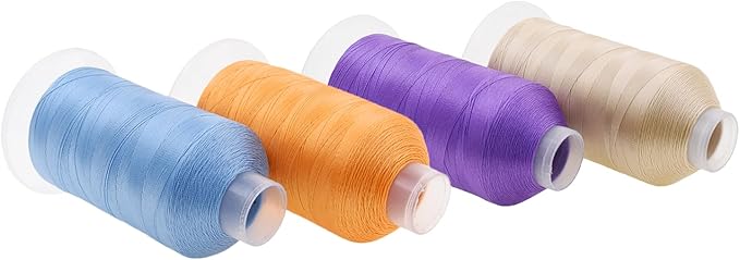 Mandala Crafts Pastel Heavy Duty Thread - 6000 Yds Tex 90 Bonded Polyester Thread for Sewing Drapery Jeans Leather Hair Outdoor Marine Upholstery