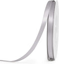 YAMA Silver Double Face Satin Ribbon Roll 1/4 Inch 25 Yards Silver Satin Ribbon for Gift Wrapping Ribbons Decorations DIY Crafts Arts