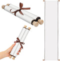 Epakh 1 Pcs Blank Scroll Paper with Wood Rods for Naughty or Nice List, Writing, Wedding Vows, Drawing, Cosplay Prop, Renaissance, Tabletop Role