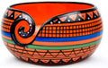 Nagina International Ceramic Attractively Hand Painted Gorgeous Stoneware Yarn Ball Storage Bowl With Innovative Dispensing Curl | Knitting & Crochet Accessions (Medium, Traditional Red)