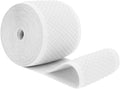Mandala Crafts 2.5 Inch Elastic Silicone Gripper Tape for Clothing - 5 Yds Dotted Non Slip Elastic Band for Sewing - White Silicone Flat Fabric Stretchy Ribbon Straps