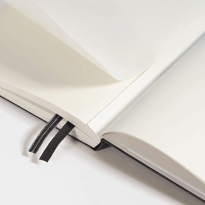 LEUCHTTURM1917 - Notebook Hardcover Master Slim A4+ - 123 Numbered Pages for Writing and Journaling (Navy, Plain)