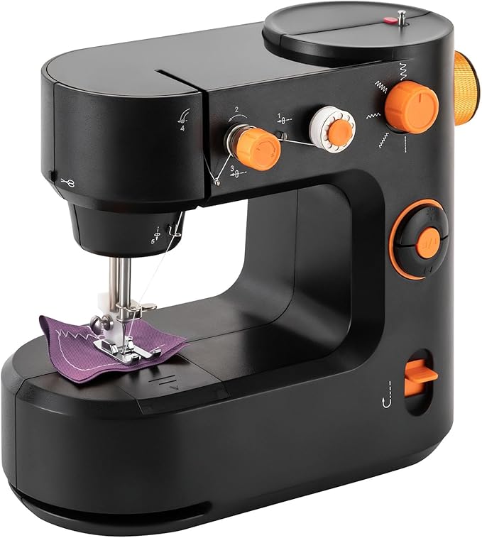 Sewing Machine, 2 Modes Hand Sewing Machines Portable & Compact Handheld Mini Sew Machine for Beginners Lightweight Sewing Supplies Strong Function Sewing Table for Clothing, DIY
