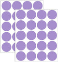 1.5" Round Colored Removable Stickers Labels - Purple,Pack of 500