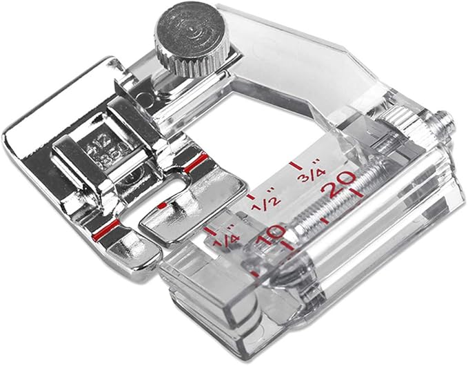 DREAMSTITCH 4129850-45 Adjustable Bias Binder Presser Foot for Husqvarna Viking Sewing Machine Group D,1,2,3,4,5,6,7-4129850-45