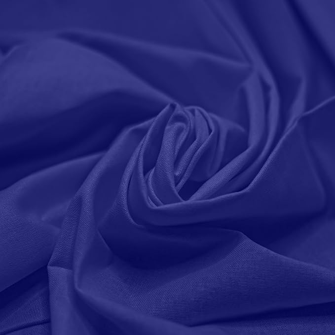 10 Pieces 18 x 21 Inches Cotton Fabric Precut Quilting Fabric Bundles Solid Colors Layer Cakes Quilt Material for DIY Craft Sewing Embroidery (Royal Bule)